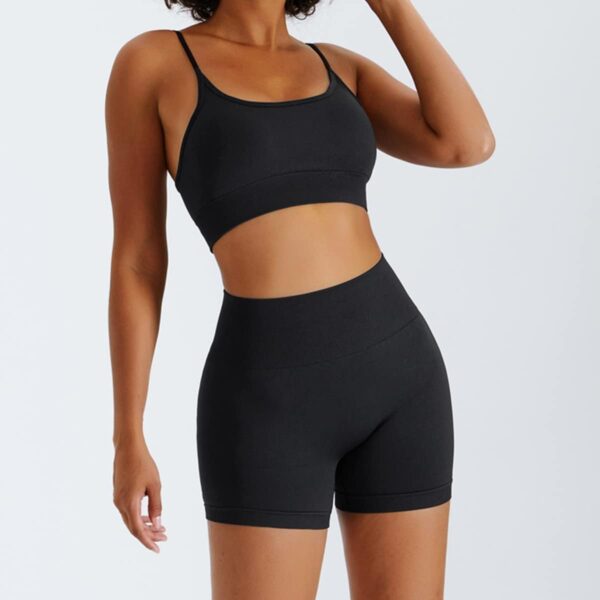 Style & Flexibility Matching Set - Sports Bra & High-Waist Shorts