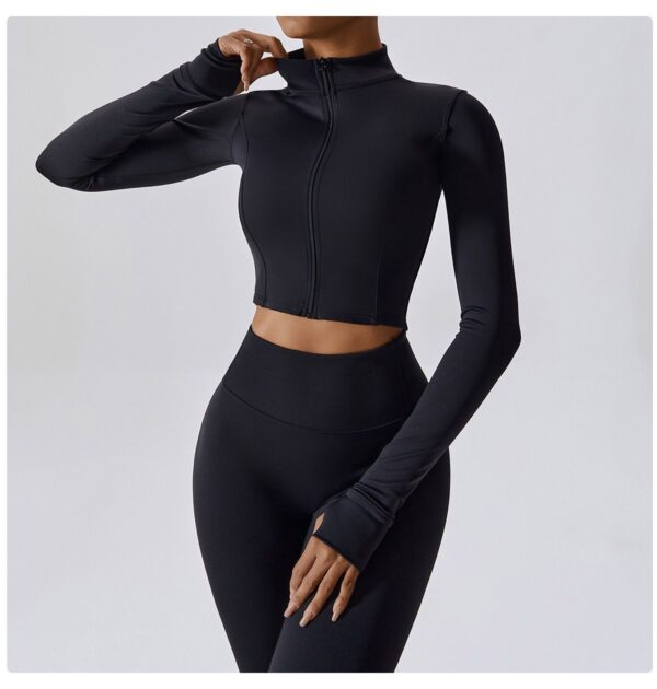 Elegance Move Set - Long-Sleeve Crop Top, Bra & High-Waist Leggings