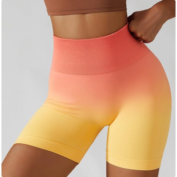 Gradient Glow High-Waist Shorts
